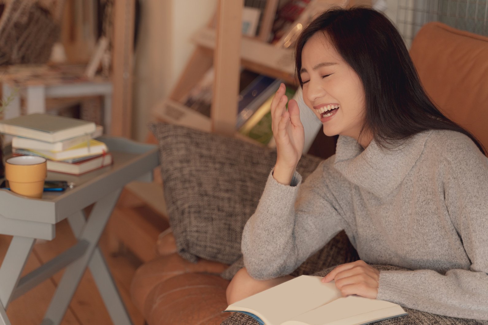 Japanese woman smiling